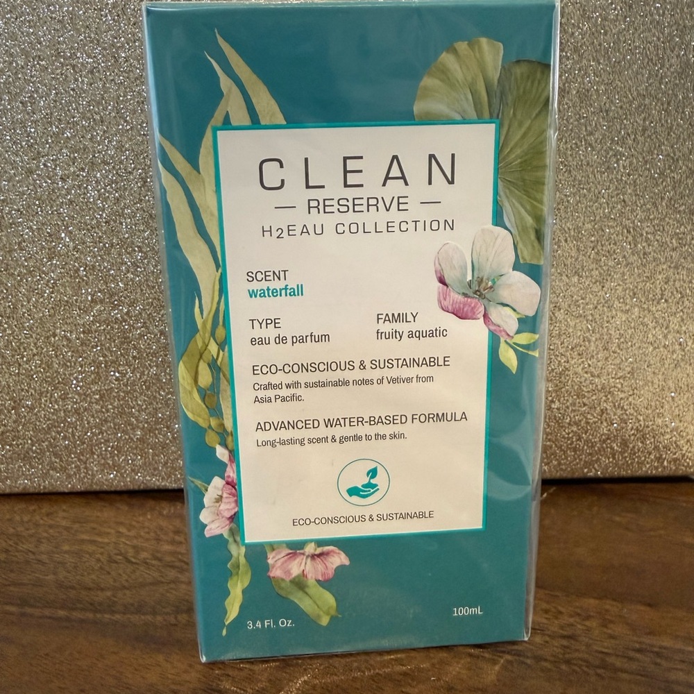 NEW 3.4 oz CLEAN Reserve H2EAU Waterfall Eau de Parfum - Teal